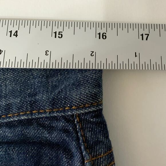 Zara 8 TRF Womens Denim Knee Length Skirt 90s Retro Pencil - Picture 6 of 9